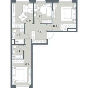 3-к квартира, вторичка, 75м2, 5/6 этаж