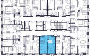 1-к квартира, строящийся дом, 44м2, 4/28 этаж