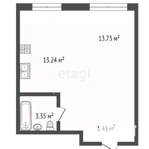1-к квартира, вторичка, 33м2, 13/25 этаж