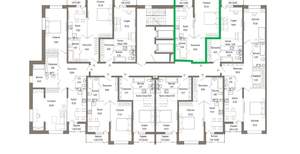 1-к квартира, вторичка, 47м2, 7/9 этаж