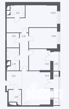 3-к квартира, вторичка, 89м2, 25/28 этаж