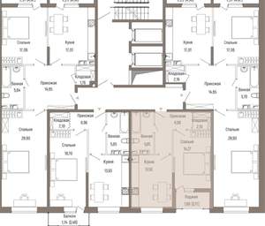 1-к квартира, вторичка, 45м2, 8/9 этаж