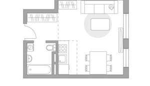 Студия квартира, вторичка, 29м2, 5/5 этаж