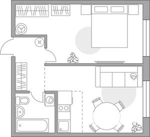 2-к квартира, строящийся дом, 36м2, 10/14 этаж