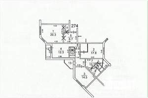 3-к квартира, вторичка, 95м2, 8/16 этаж