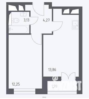 1-к квартира, вторичка, 35м2, 28/28 этаж