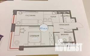 2-к квартира, вторичка, 45м2, 9/40 этаж