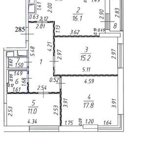 3-к квартира, вторичка, 78м2, 28/28 этаж