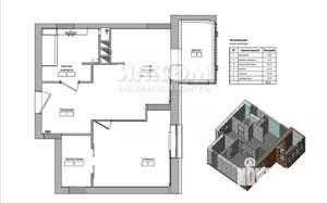 1-к квартира, вторичка, 42м2, 2/8 этаж