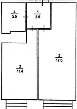 1-к квартира, вторичка, 36м2, 22/34 этаж