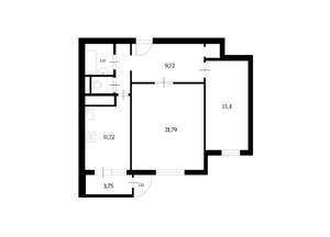 2-к квартира, вторичка, 63м2, 21/25 этаж