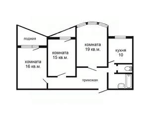 3-к квартира, вторичка, 86м2, 14/18 этаж