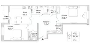 2-к квартира, вторичка, 96м2, 3/9 этаж