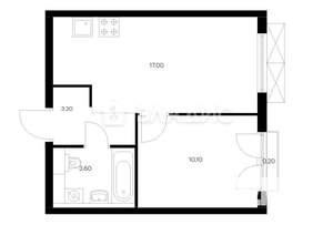 1-к квартира, вторичка, 34м2, 2/9 этаж