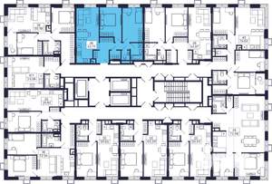 2-к квартира, строящийся дом, 63м2, 7/28 этаж
