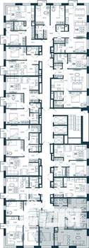 3-к квартира, строящийся дом, 75м2, 9/25 этаж