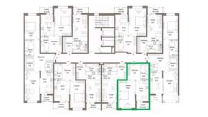 1-к квартира, вторичка, 48м2, 7/9 этаж