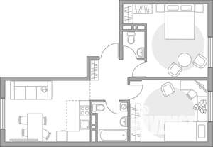 3-к квартира, вторичка, 57м2, 6/6 этаж