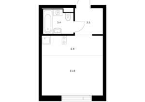 Студия квартира, вторичка, 25м2, 4/9 этаж