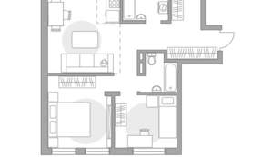 3-к квартира, строящийся дом, 64м2, 5/5 этаж