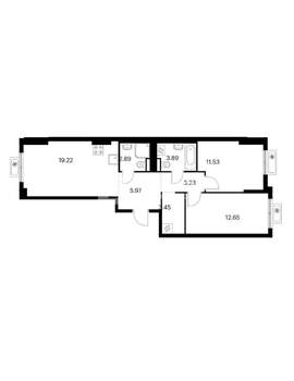 2-к квартира, строящийся дом, 63м2, 7/9 этаж
