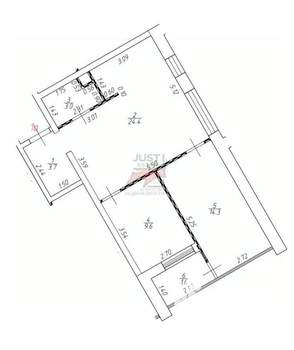 2-к квартира, вторичка, 55м2, 2/21 этаж