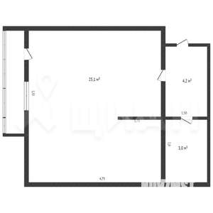 1-к квартира, вторичка, 32м2, 5/10 этаж