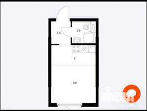 Студия квартира, вторичка, 20м2, 3/9 этаж