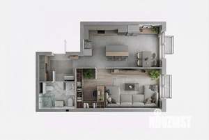 1-к квартира, вторичка, 42м2, 6/9 этаж