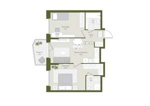 2-к квартира, вторичка, 55м2, 2/8 этаж