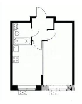 1-к квартира, вторичка, 38м2, 13/25 этаж
