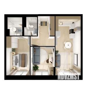 2-к квартира, вторичка, 58м2, 9/9 этаж