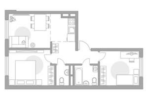 3-к квартира, строящийся дом, 54м2, 5/5 этаж
