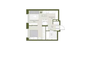 1-к квартира, вторичка, 35м2, 1/8 этаж