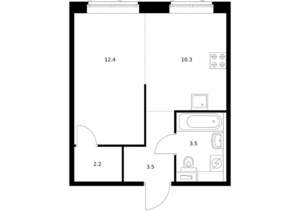 1-к квартира, вторичка, 32м2, 7/9 этаж