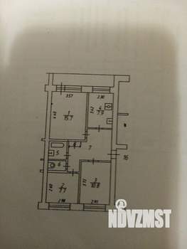 3-к квартира, вторичка, 56м2, 2/4 этаж