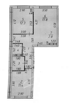 3-к квартира, вторичка, 60м2, 3/5 этаж