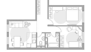 3-к квартира, строящийся дом, 55м2, 3/14 этаж