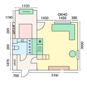 1-к квартира, вторичка, 37м2, 1/8 этаж