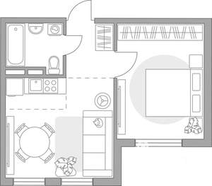 2-к квартира, вторичка, 35м2, 4/6 этаж