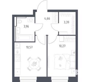 1-к квартира, вторичка, 33м2, 14/24 этаж