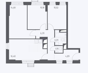 3-к квартира, вторичка, 67м2, 12/32 этаж