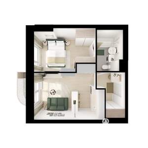 1-к квартира, вторичка, 36м2, 2/9 этаж