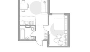 2-к квартира, строящийся дом, 35м2, 1/5 этаж