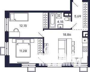 2-к квартира, вторичка, 52м2, 3/28 этаж