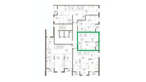 1-к квартира, вторичка, 53м2, 4/9 этаж