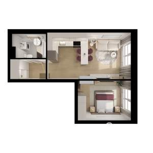 1-к квартира, вторичка, 39м2, 6/9 этаж
