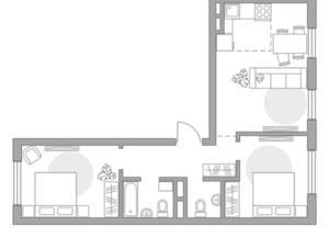 3-к квартира, вторичка, 55м2, 1/6 этаж