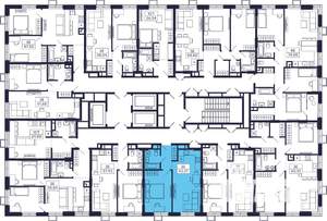 1-к квартира, строящийся дом, 44м2, 4/28 этаж