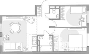 3-к квартира, вторичка, 59м2, 3/6 этаж